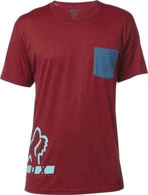 FOX Displaced Ss Tee Heather Red