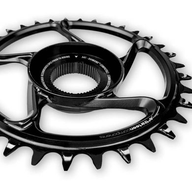 E*THIRTEEN Aluminum Direct Mount Chainring | 38T | Shimano EP8 and E8000 | Black