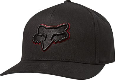 FOX Epicycle Flexfit Hat, Black/Red