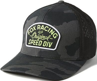 FOX Og Camo Flexfit Hat, Black Camor