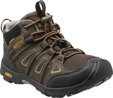 KEEN OAKRIDGE WP JR brown/brindle - dětské turistické boty