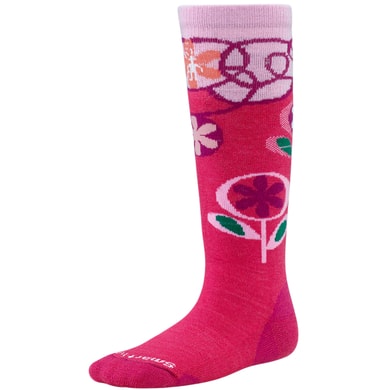 SMARTWOOL Wintersport Flower Patch - dětské ponožky růžové