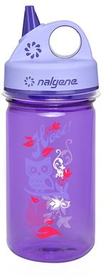 NALGENE Grip-n-Gulp Kids 350ml Purple Hoot - dětská láhev