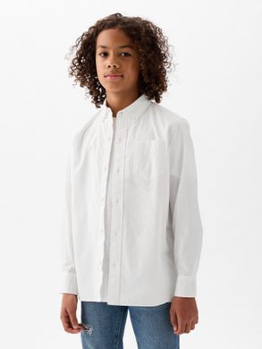 GAP 858573-00 Dětská košile z organické bavlny Bílá