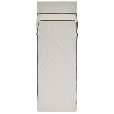 SEA TO SUMMIT Silk Blend Sleeping Bag Liner - Rectangular w/ Pillow Sleeve Moonstruck Grey