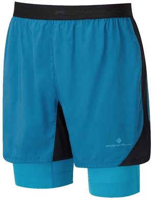 RONHILL M TECH REVIVE 5 TWIN SHORT, blu/cyan