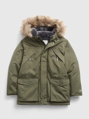 GAP 428497-00 Dětská zimní bunda parka Zelená