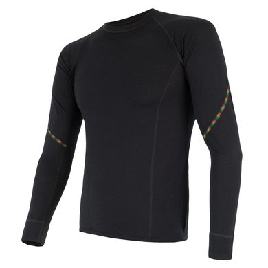 SENSOR MERINO AIR men's long sleeve shirt, black