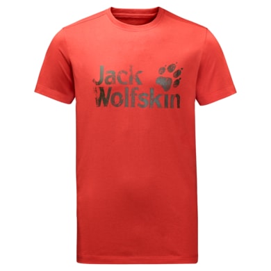 JACK WOLFSKIN BRAND T MEN volcano red