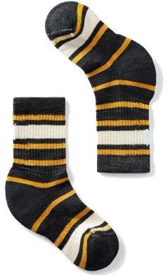 SMARTWOOL K HIKE LC STRIPED CREW, charcoal
