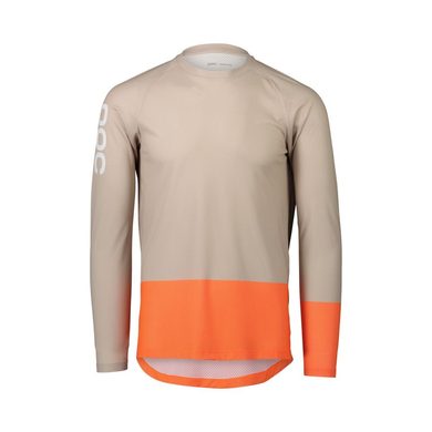 POC MTB Pure LS Jersey Light Sandstone Beige/Zink Orange