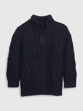GAP 445259-01 Dětský pletený svetr Tmavě modrá