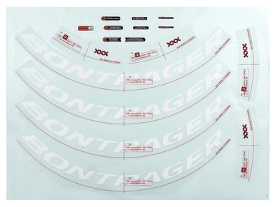 BONTRAGER Decal Aeolus XXX 4 White/Red