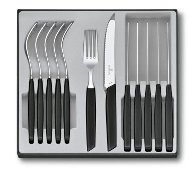 VICTORINOX 6.9093.11W.12 Sada Swiss Modern (nože na rajčata), 12 ks, černá