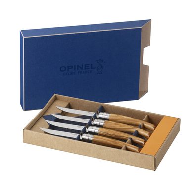OPINEL Couteau Table set 4 ks rukojeť Oliva