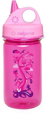 NALGENE Grip-n-Gulp Kids 350ml Pink w/Woodland Art