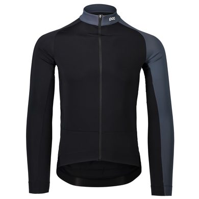 POC Essential Road Mid LS Jersey, Uranium Black/Sylvanite Grey