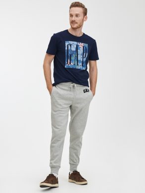 GAP 500382-05 Tepláky GAP logo modern joggers Šedá