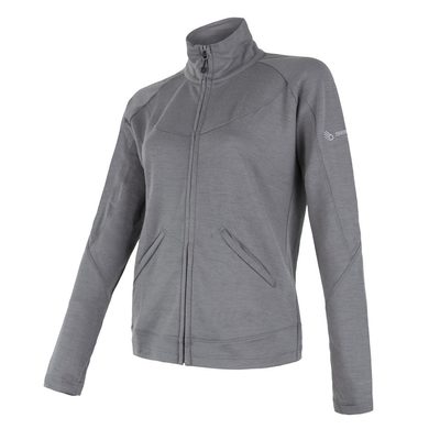 SENSOR MERINO UPPER ladies sweatshirt full zip grey