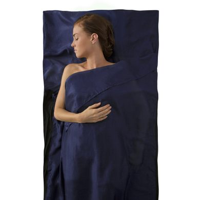 SEA TO SUMMIT Silk Liner with STRECH PANEL TRAVELLER (Pillow Insert) navy blue