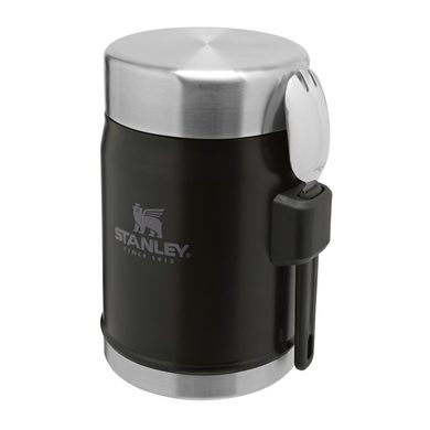 STANLEY thermos 400ml with spoon/fork black matt