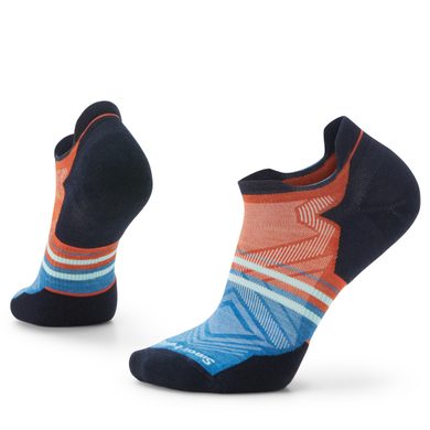 SMARTWOOL RUN TARGETED CUSHION LOW ANKLE PATTERN, orange rust