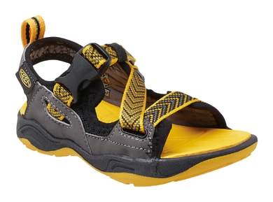 KEEN ROCK IGUANA K, black/yellow - dětské sandály