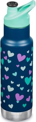 KLEAN KANTEEN Insulated Kid Classic Narrow w/Kid Sport Cap 355 ml, navy hearts