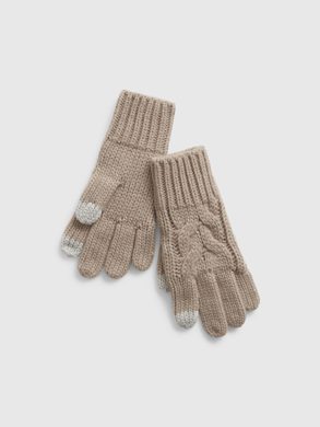 409346-02 Dětské pletené rukavice Béžová