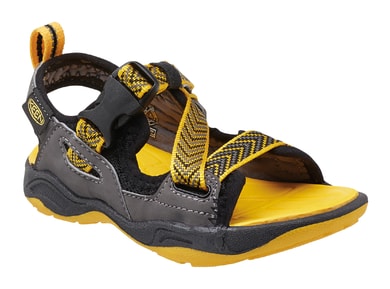 KEEN ROCK IGUANA JR black/yellow - juniorské sandály