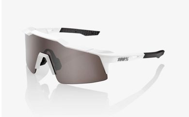 100% Speedcraft SL - Matte White - HiPER Silver Mirror Lens