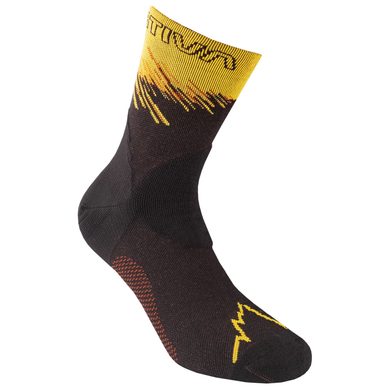 LA SPORTIVA Ultra Running Socks, Black/Yellow