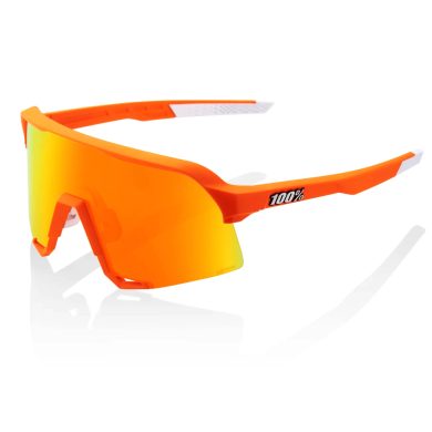 100% S3 Soft Tact Neon Orange - HiPER Red Multilayer Mirror Lens