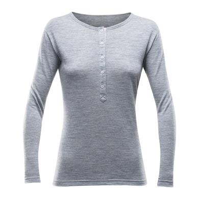 DEVOLD Hessa Woman Button Shirt Grey melange