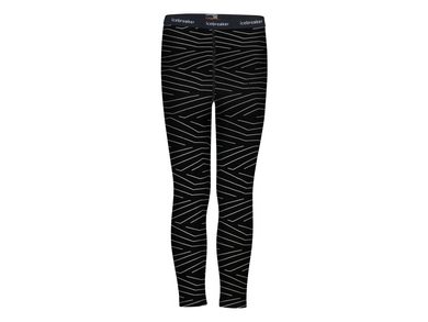 ICEBREAKER K 200 Oasis Leggings Napasoq Lines BLACK