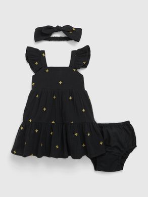 GAP 669915-00 Baby vzorované šaty Černá