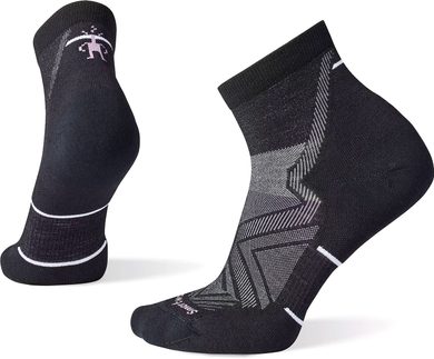 SMARTWOOL W RUN TARGETED CUSHION ANKLE SOCKS black