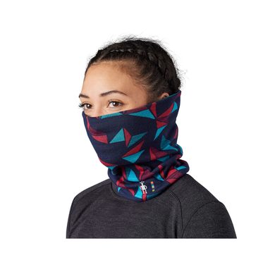 SMARTWOOL MERINO 250 REVERSIBLE PTTRN NECK GAITER, deep navy pinwheel