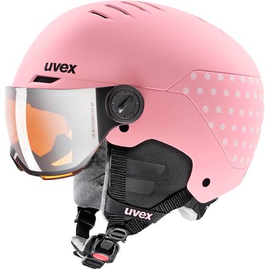 UVEX ROCKET JR VISOR, pink confetti mat