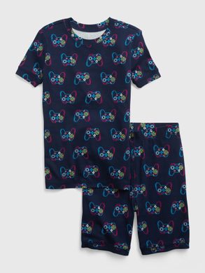 GAP 597017-00 Dětské vzorované pyžamo Tmavě modrá