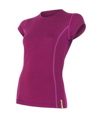 SENSOR MERINO ACTIVE women's shirt neck sleeve lilla