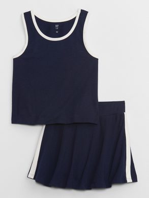 GAP 671899-02 Dětské tílko a kraťasová sukně Tmavě modrá