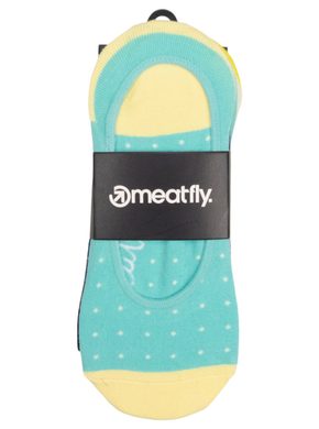 MEATFLY Meatfly Low Socks Triple Pack, Yellow Dots