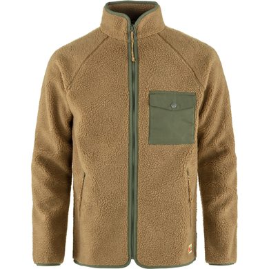 FJÄLLRÄVEN Vardag Pile Fleece M, Buckwheat Brown-Laurel Green