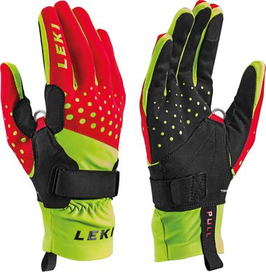 LEKI Nordic Race Shark, red-yellow-black