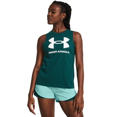 UNDER ARMOUR W LIVE SPORTSTYLE TANK, Hydro Teal / White