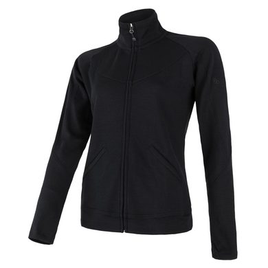 SENSOR MERINO UPPER women's full-zip sweatshirt black