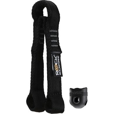 ROCK EMPIRE Lanyard Y PA 25mm Ferrata - 15cm+15cm black