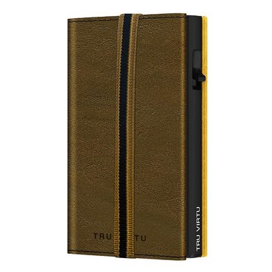 TRU VIRTU Wallet C&S Strap Edge Caramba Mossgreen Earth/Blac