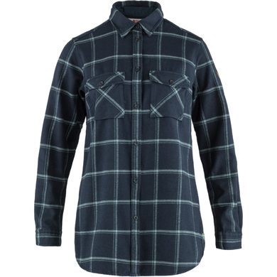 FJÄLLRÄVEN Övik Twill Shirt LS W Dark Navy-Steel Blue